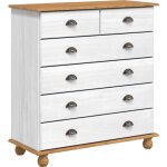 Vidaxl - commode avec tiroir blanc 91 x 40 x 95, 5 cm bois de pin massif