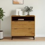 Commode flam 80x40x80 cm bois de pin massif Commode flam 80x40x80 cm bois de pin massif
