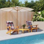 Vidaxl - coussin de chaise 2 pcs motif carreaux rouges 58 x 77 x 4. 5 cm