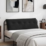 Vidaxl coussin de dos noir 140 x 50 cm tissu en velours c�tel�