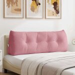 Vidaxl coussin de dos rose 140 x 24 x 50 cm velours