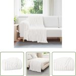 Vidaxl couverture pour lit - jet� blanc 150 x 130 cm toison