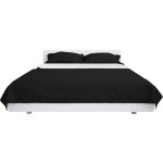 Couvre - lit  double face matelass 220 x 240 cm noir et blanc