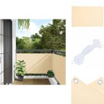 Cran d'intimit de balcon crme 400x120 cm pvc - cran d'intimit balcon - brise vue balcon - cloture ...