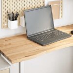 Vidaxl - dessus de bureau non trait bois massif de chne rectangulaire
