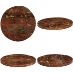 Vidaxl - dessus de table ø 60x3, 8 cm rond bois massif de récupération - dessus de table - table ronde ... Vidaxl - dessus de table ø 60x3, 8 cm rond bois massif de récupération - dessus de table - table ronde ...