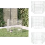 Vidaxl - enclos pour animaux en liberté 6 panneaux 54x80cm fer galvanisé - clapier pour animaux - enclos ... Vidaxl - enclos pour animaux en liberté 6 panneaux 54x80cm fer galvanisé - clapier pour animaux - enclos ...