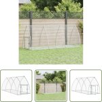 Vidaxl enclos pour petits animaux - clapier argent� 105x300x120 cm acier galvanis�