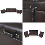 Ensemble de bancs de rangement 3 pcs marron - meuble de rangement - banc coffre - ensemble de banquettes ... Ensemble de bancs de rangement 3 pcs marron - meuble de rangement - banc coffre - ensemble de banquettes ...