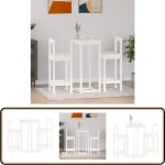 Ensemble de bar 3 pcs blanc bois de pin massif - ensemble de bar - meuble de salle  manger - table de ...