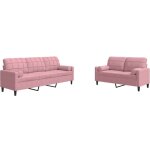 Vidaxl - ensemble de canapés 2pcs et coussins et traversins rose velours Vidaxl - ensemble de canapés 2pcs et coussins et traversins rose velours