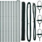 Vidaxl - clture avec poteaux vert 1. 5 x 25 m acier recouvert de pvc
