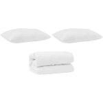 Vidaxl - ensemble de couette avec oreiller 2 pcs blanc 140 x 200 cm bas Vidaxl - ensemble de couette avec oreiller 2 pcs blanc 140 x 200 cm bas
