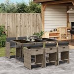 Vidaxl - ensemble à manger de jardin et coussins 7 pcs gris rotin Vidaxl - ensemble à manger de jardin et coussins 7 pcs gris rotin