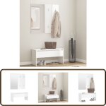 Ensemble de meubles de couloir blanc brillant bois d'ingénierie - banc entrée - meuble d'entrée - ensemble ... Ensemble de meubles de couloir blanc brillant bois d'ingénierie - banc entrée - meuble d'entrée - ensemble ...