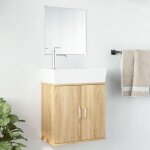 Vidaxl - ensemble de meubles salle de bain 2 pcs chne bois d'ingnierie