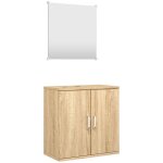Vidaxl - ensemble de meubles salle de bain 2 pcs chne bois d'ingnierie