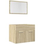 Ensemble de meubles de salle de bain 2 pcs chêne sonoma vidaxl Ensemble de meubles de salle de bain 2 pcs chêne sonoma vidaxl