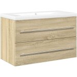Ensemble de meubles de salle de bain 2 pcs ch�ne sonoma vidaxl