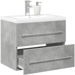 Vidaxl - ensemble de meubles de salle de bain 2 pcs gris b�ton