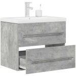 Vidaxl ensemble de meubles de salle de bain 2 pcs gris b�ton