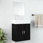 Vidaxl - ensemble de meubles salle de bain 2 pcs noir bois d'ingénierie Vidaxl - ensemble de meubles salle de bain 2 pcs noir bois d'ingénierie