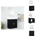 Vidaxl - ensemble de meubles salle de bain 2 pcs noir bois d'ingénierie - meuble salle de bain - ensemble ... Vidaxl - ensemble de meubles salle de bain 2 pcs noir bois d'ingénierie - meuble salle de bain - ensemble ...