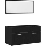 Ensemble de meubles de salle de bain 2 pcs chêne noir vidaxl Ensemble de meubles de salle de bain 2 pcs chêne noir vidaxl