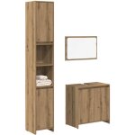 Vidaxl ensemble de meubles salle de bain 3 pcs bois d'ing�nierie