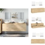 Vidaxl - ensemble de meubles salle de bain 5 pcs ch�ne bois d'ing�nierie - meuble salle de bain - ensemble ...