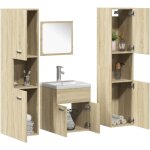 Vidaxl ensemble de meubles de salle de bain 5 pcs ch�ne sonoma