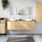 Vidaxl - ensemble de meubles salle de bain 7 pcs chne bois d'ingnierie
