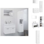 Ensemble de meubles de salle de bain blanc agglomr - meuble de salle de bain - ensemble meuble salle ...