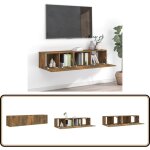 Vidaxl - ensemble de meubles tv 2 pcs chêne fumé bois d'ingénierie - meuble tv suspendu - meuble hifi ... Vidaxl - ensemble de meubles tv 2 pcs chêne fumé bois d'ingénierie - meuble tv suspendu - meuble hifi ...