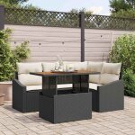 Vidaxl - ensemble de salle � manger pour jardin avec coussin noir, cr�me