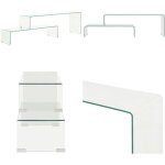 Vidaxl - ensemble de table basse 2 pcs 90x30x20 / 110x30x40cm verre trempé - table basse - table d'appoint ... Vidaxl - ensemble de table basse 2 pcs 90x30x20 / 110x30x40cm verre trempé - table basse - table d'appoint ...