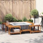 Vidaxl - entourage de bain � remous marron 230 x 230 cm