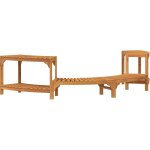Entourage de bain  remous marron 272 x 120 x 55. 5 cm vidaxl