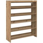 Vidaxl ? �tag�re � chaussures en bois d'ing�nierie ch�ne artisanal ? dimensions 80x25x100 cm ? r�sistante ...