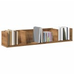 Vidaxl �tag�re murale � cd ch�ne artisanal 100x18x18cm bois ing�nierie