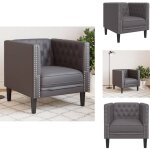 Fauteuil chesterfield gris similicuir - fauteuil chesterfield - fauteuils chesterfield - chaise de canap� ...