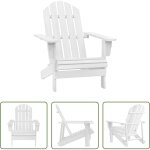 Vidaxl fauteuil ext�rieur - chaise de jardin bois blanc