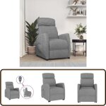 Vidaxl - fauteuil gris clair tissu - fauteuil relax - fauteuil inclinable - fauteuil releveur - fauteuil ...
