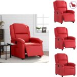 Vidaxl - fauteuil inclinable �lectrique rouge similicuir - fauteuil inclinable �lectrique - fauteuil ...