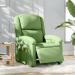 Vidaxl fauteuil inclinable de massage �lectrique vert clair velours