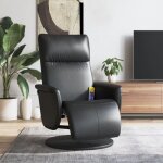 Vidaxl - fauteuil inclinable de massage repose - pieds noir similicuir