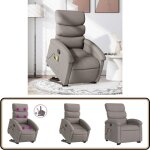 Vidaxl - fauteuil inclinable de massage taupe tissu - fauteuil inclinable - fauteuil massant - fauteuil ... Vidaxl - fauteuil inclinable de massage taupe tissu - fauteuil inclinable - fauteuil massant - fauteuil ...