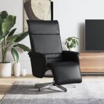 Vidaxl - fauteuil inclinable avec repose - pieds noir similicuir