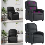 Vidaxl - fauteuil de massage inclinable noir cuir véritable - fauteuil inclinable - fauteuil massant ... Vidaxl - fauteuil de massage inclinable noir cuir véritable - fauteuil inclinable - fauteuil massant ...