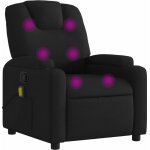 Fauteuil de massage inclinable noir tissu - vidaxl